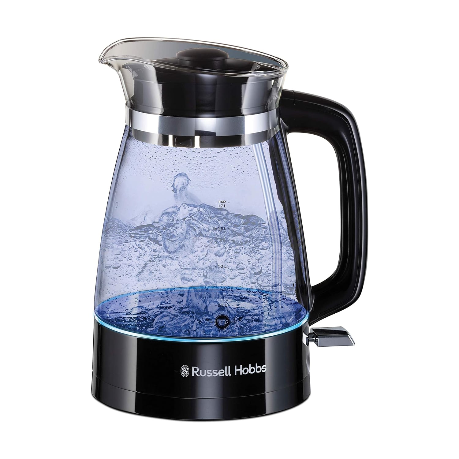 Електрочайник Russell Hobbs Hourglass чорно-сріблястий, 1.7 л (26080-70)